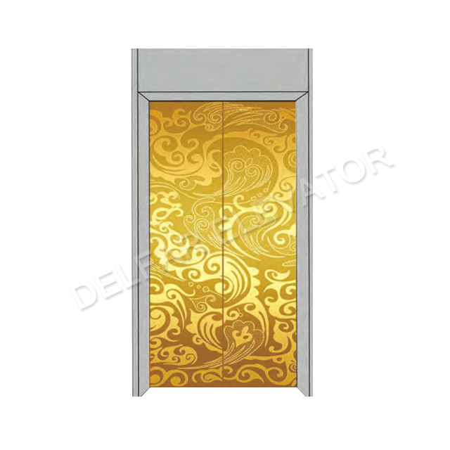 Beautiful finish High Quality Ti-gold mirror etched st.st. Landing door