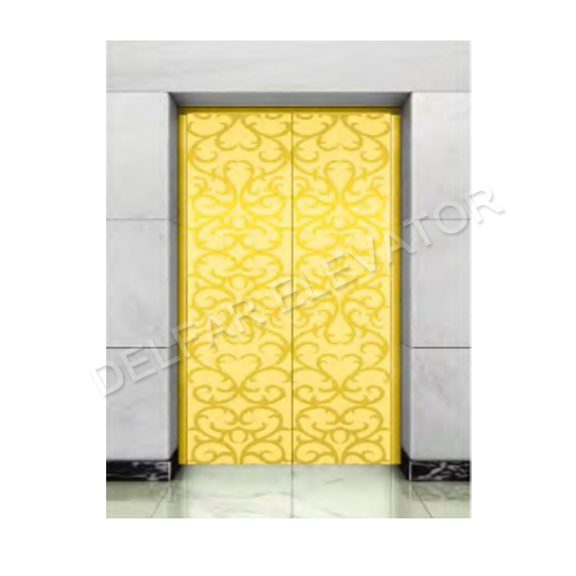 Newest finish Best Quality Ti-gold mirror etched st.st. Landing door