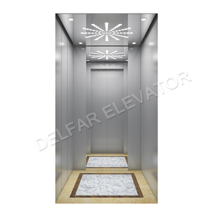 Home Elevator with Rear wall central panel Mirror st. st.-D18128