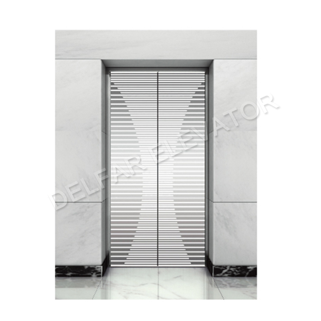 High quality mirror etched stainless steel landing door-D20508
