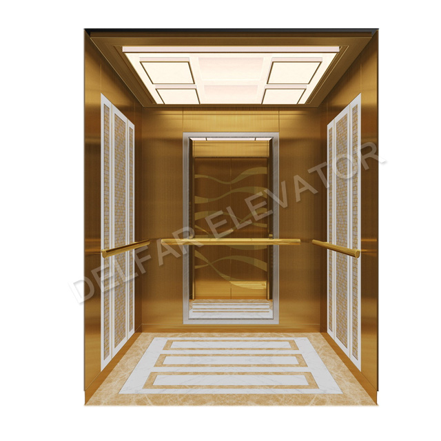 Ti-gold Mirror passenger elevator from China